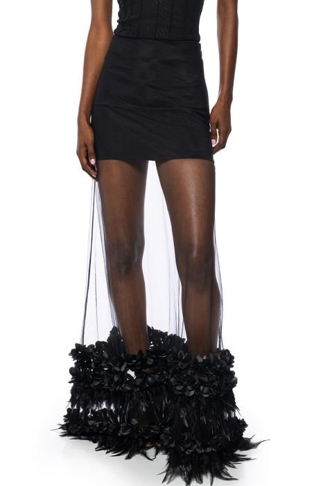 Valerie Feather Skirt- Black  Feather skirt, Flirty skirts, Fashion