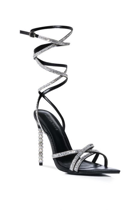 ROYALE PADDED LACE UP SANDAL IN GREY