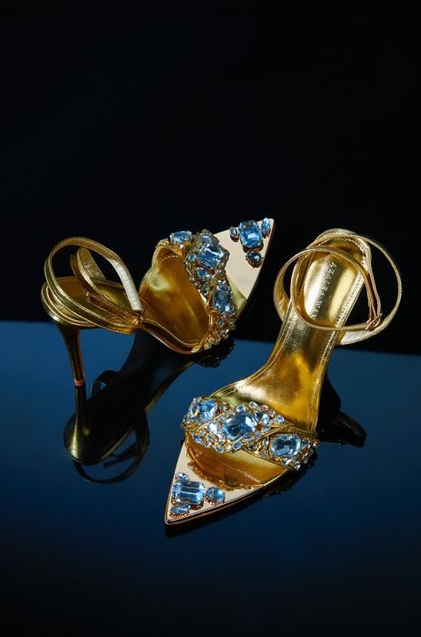 Jimmy Choo Gold Crystal Embellished Cinderella Pumps Size 40 Jimmy Choo