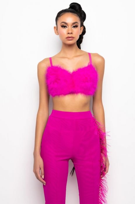 VEN AQUI LACE UP CORSET TOP IN NEON PINK