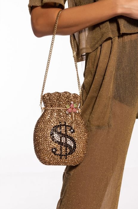 Akira French Fried All Day Blinged Clutch