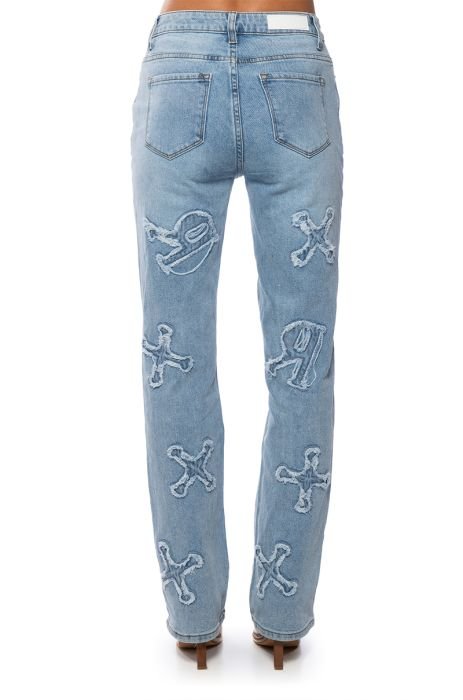 Chrome Hearts Straight-Leg Jeans - Blue, 11 Rise Jeans, Clothing