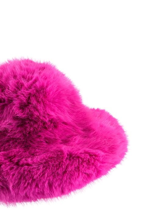 Oversized Hat in Pink Faux Fur, Women's Size UK One Size - Ego