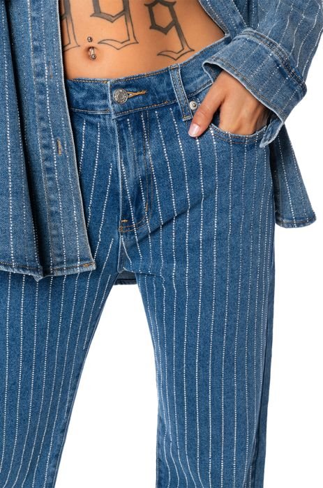 Preme Rhinestone Stripe Jeans – DTLR