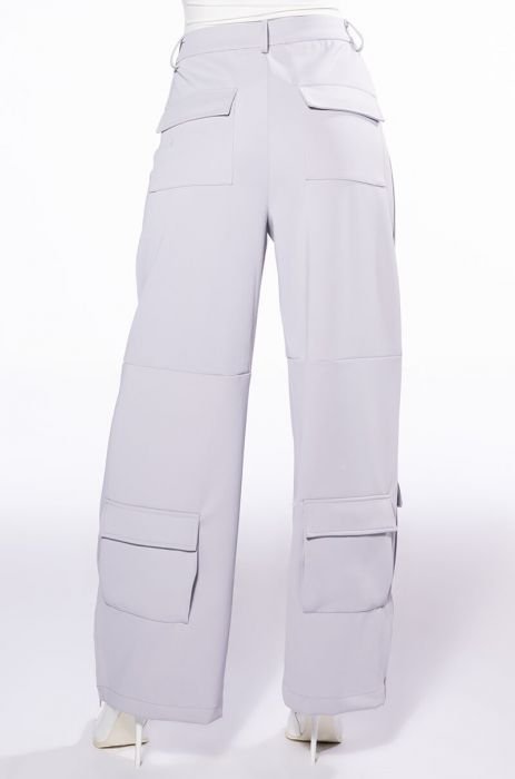 DRAWN IN ADJUSTABLE DRAWCORD WIDE LEG PANT