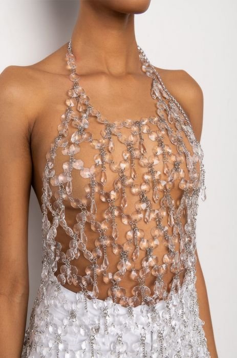 Dripping Body Chain Top - Rose Gold – Shaleeia B Couture