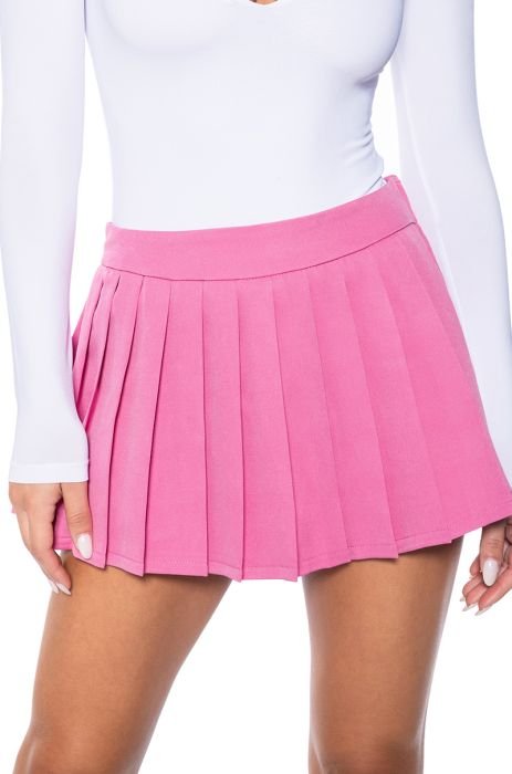 Pleated Mini Skirt - Pink