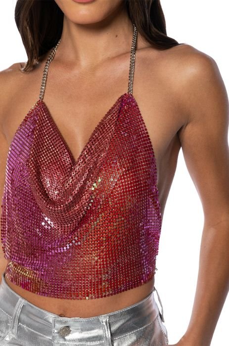 Sweetheart Gold Chainmail Top 