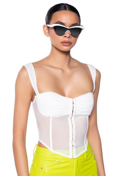 Mesh Structured Corset Top – Free From Label
