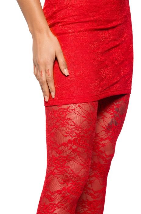 HEY VALENTINE RED LACE MATCHING SET