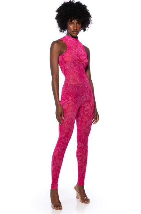 Stunna Lace Jumpsuit - Pink – Marnae Boutique