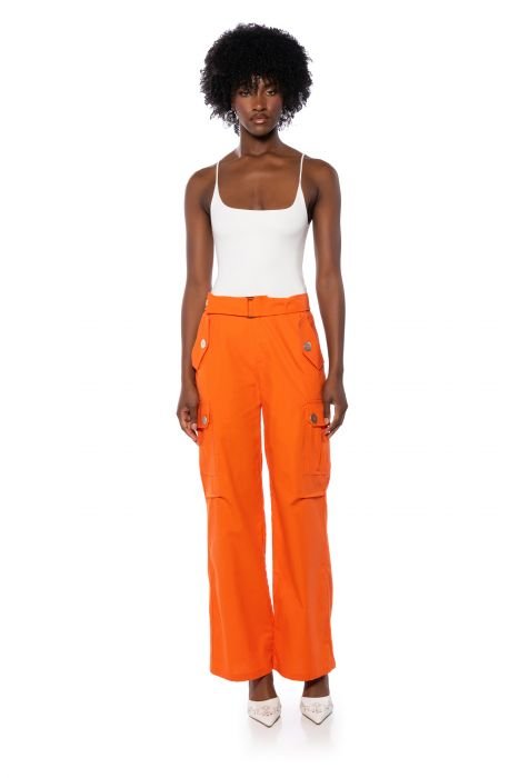 Style Women's Cargo Capri Pants Orange Wave 16 at  Women's Clothing  store
