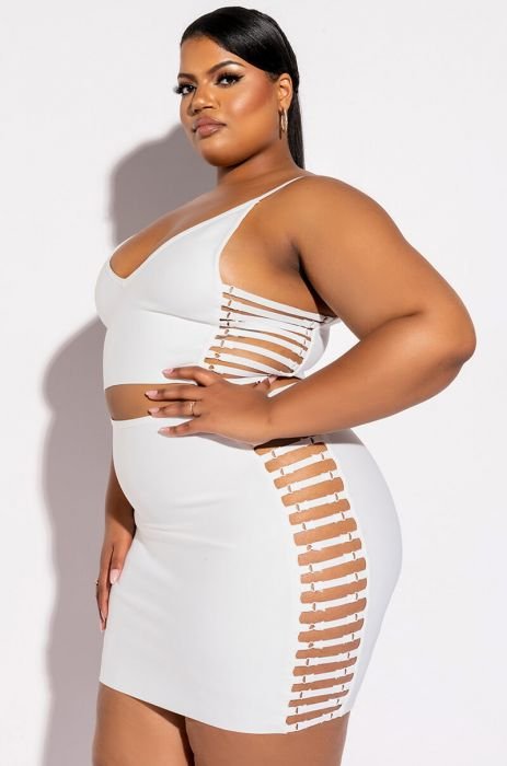 Kitana Ivory Ribbed Bandage Cut Out Cropped Top  Crop tops, Bandage dress  bodycon, Pretty outfits