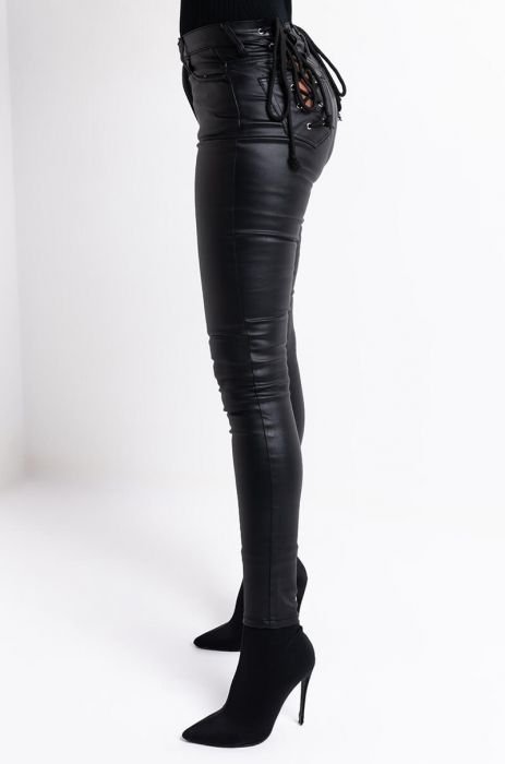 Sexy High Waisted PU Leather Tight Leather Pants Women With Tight Pleats  From Cinda01, $18.76