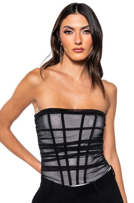 Out From Under Kiera Mesh Corset Bodysuit