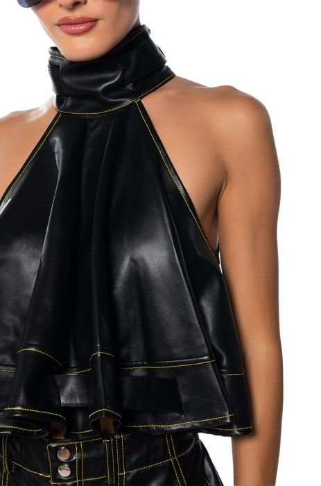 Onyx Leather Bustier