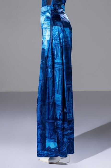 PARADISE ABSTRACT WIDE LEG PANT IN BLUE MULTI