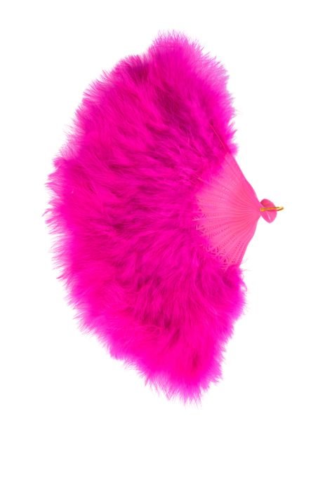 PINK PARTY FEATHER FAN IN PINK