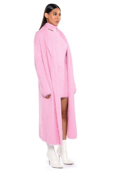 PINKY PROMISE SOFT KNIT CARDIGAN in PINK LIGHT