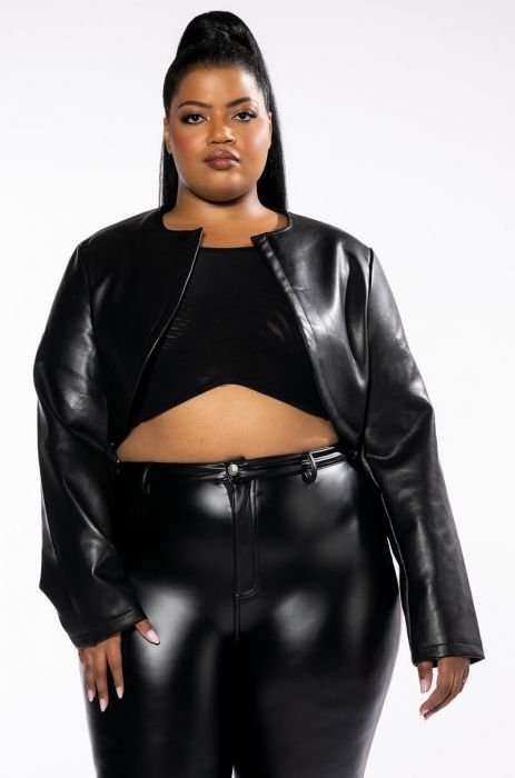 ALL DRESSED UP LEATHER BOLERO IN