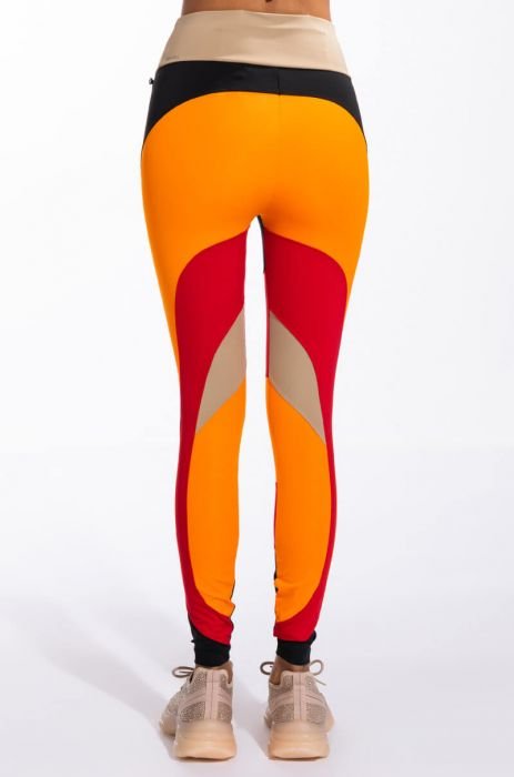 LABELLAMAFIA Orange Mandala Women's Premium Legging Leggings Sz P/S $100