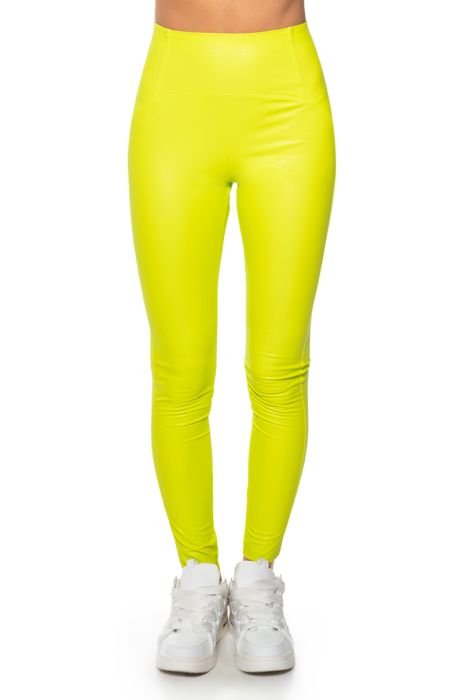 RIO HIGH RISE LEGGING WITH 4 WAY STRETCH IN LIME