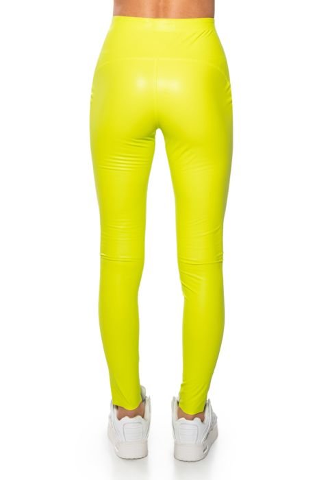 RIO HIGH RISE LEGGING WITH 4 WAY STRETCH IN LIME