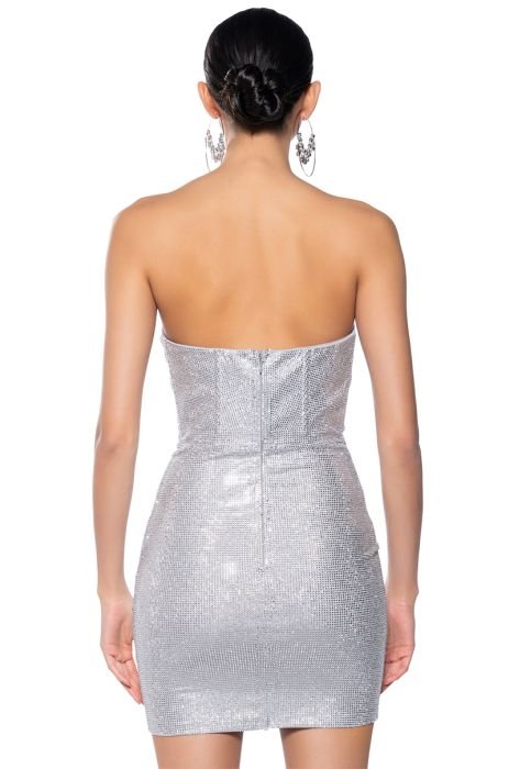 MILLY New York ~ Size 4 ~ Strapless Sparkly BUSTIER PUSH-UP Bra Mini Dress  a28