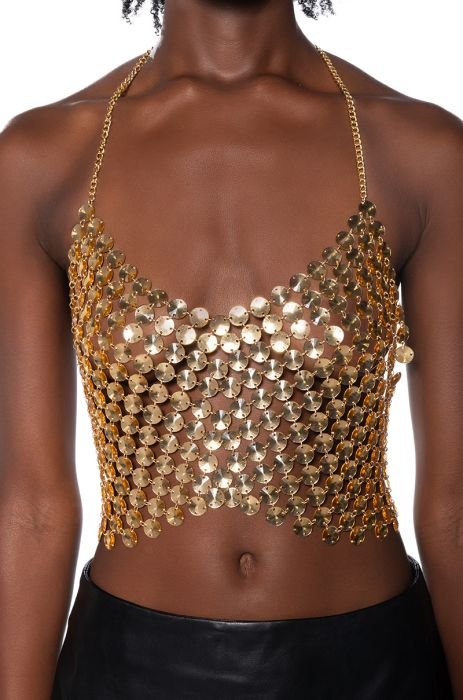 SUPER LUXE EMBELLISHED BRA TOP