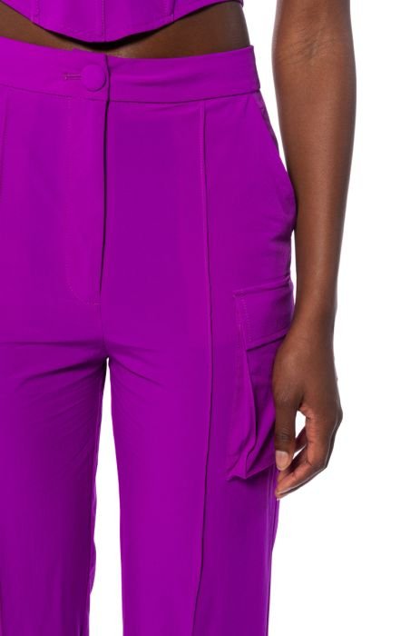 Spykar Purple Solid Ankle-Length [waist rise] Casual Women Cargo Fit Pant -  Selling Fast at
