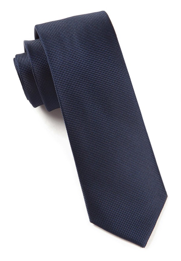 Solid Texture Midnight Navy Tie | Men's Silk Ties | Tie Bar
