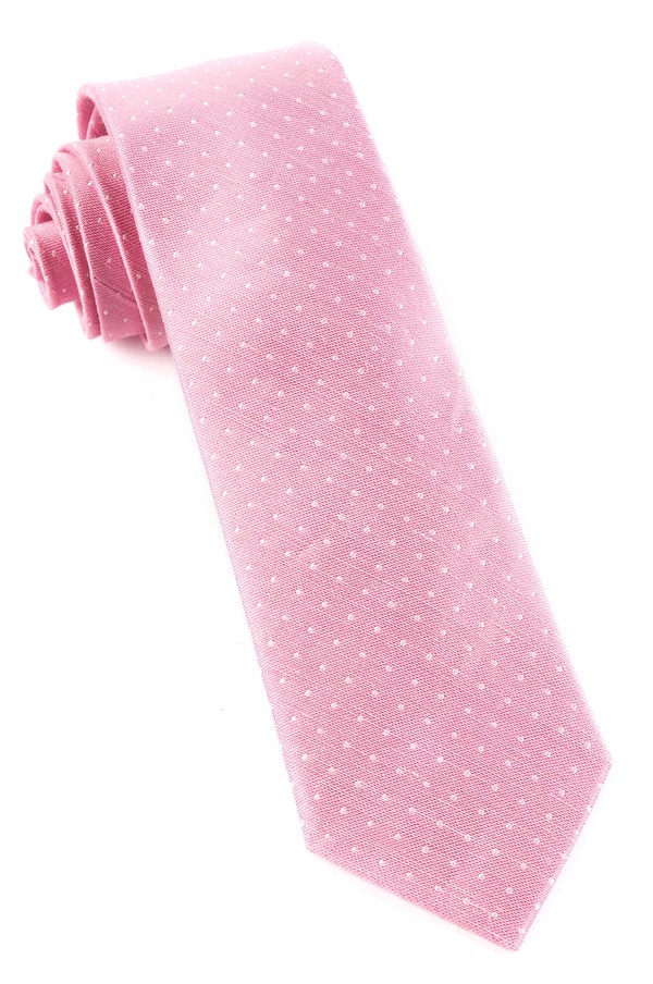 Destination Dots Pink Tie | Men's Linen Ties | Tie Bar