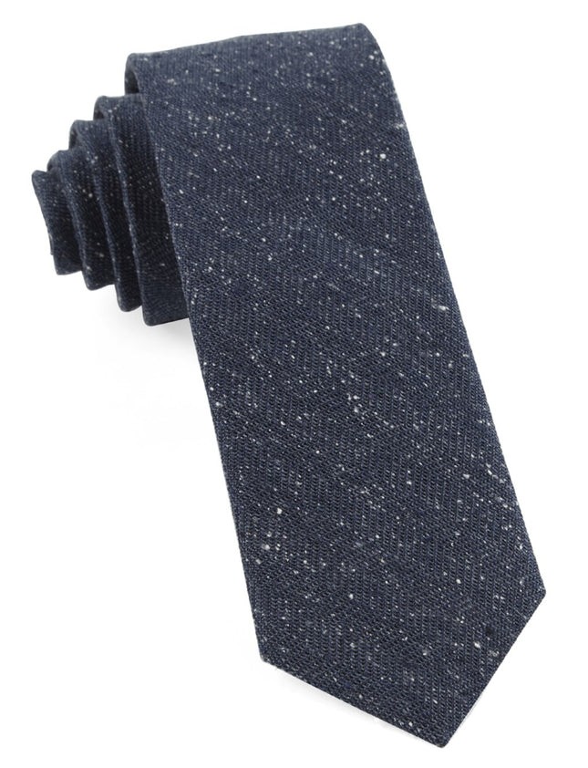 Threaded Zig-zag Navy Tie | Men's Silk Ties | Tie Bar