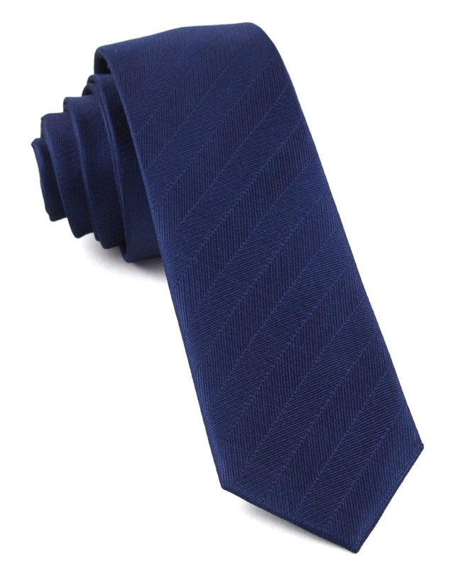 Herringbone Vow Classic Blue Tie | Men's Silk Ties | Tie Bar