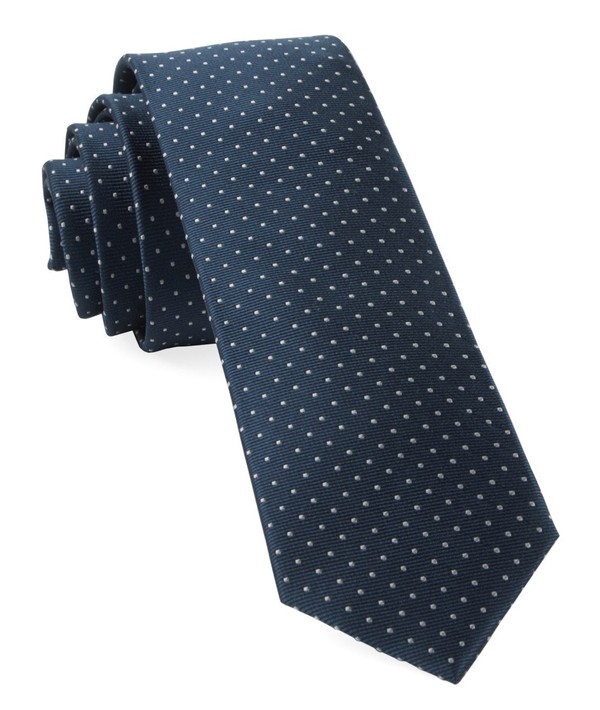 Mini Dots True Navy Tie | Men's Silk Ties | Tie Bar