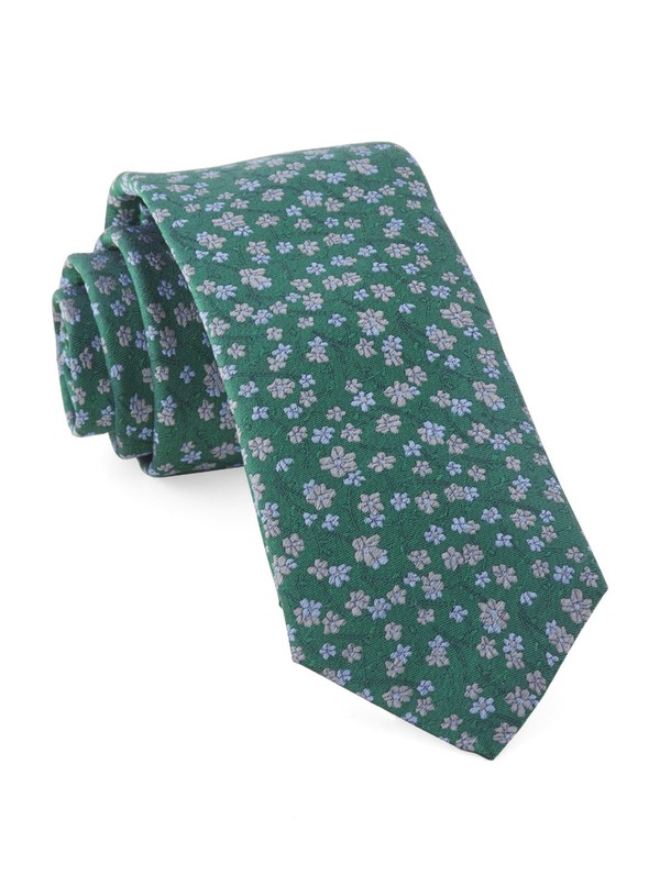 Free Fall Floral Kelly Green Tie | Men's Silk Ties | Tie Bar