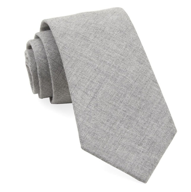 Foundry Solid Light Grey Tie | Tie Bar