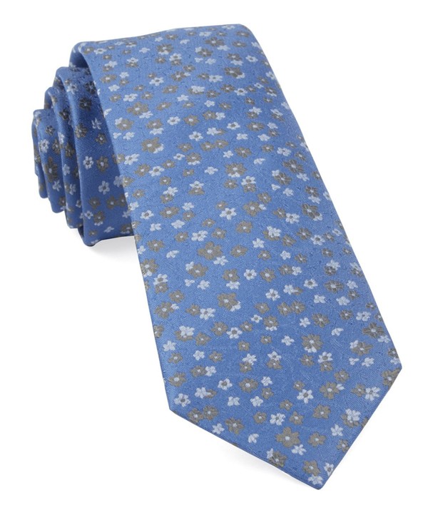 Free Fall Floral Light Blue Tie | Men's Silk Ties | Tie Bar