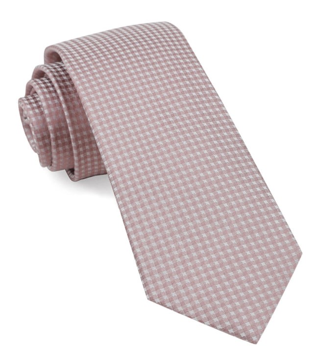 Be Married Checks Mauve Stone Tie | Men's Silk Ties | Tie Bar