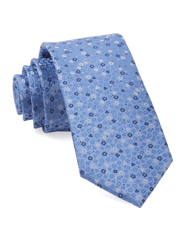 Flower Fields Light Blue Tie | Men's Silk Ties | Tie Bar