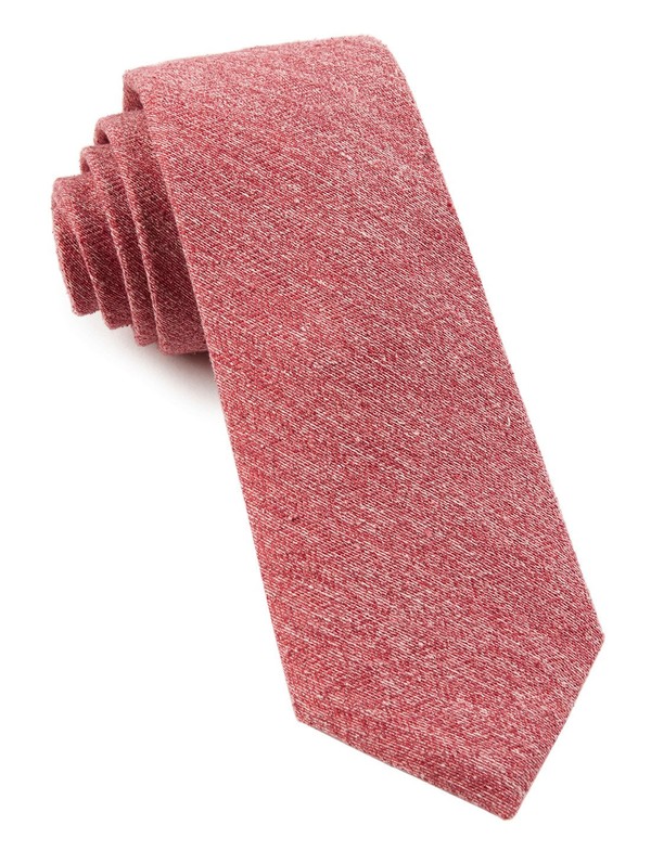 Buff Solid Red Tie | Men's Silk Ties | Tie Bar