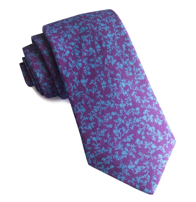 Floral Webb Wisteria Tie | Men's Linen Ties | Tie Bar