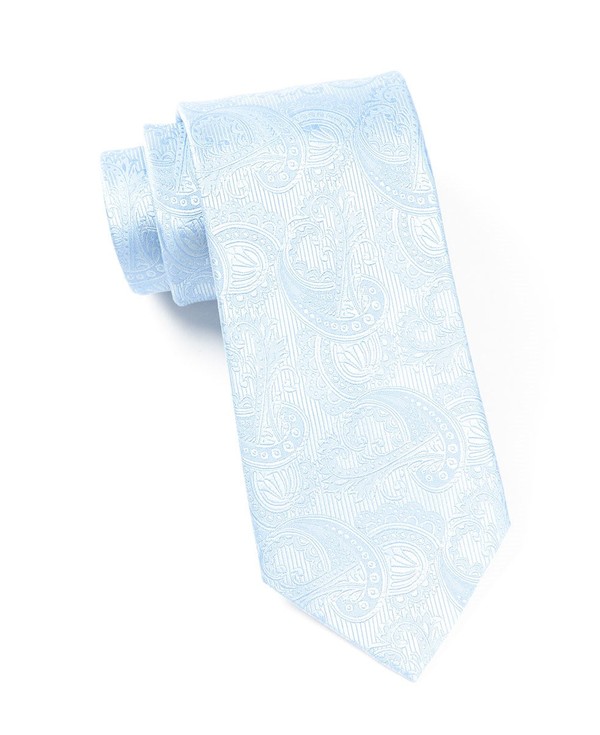 Aqua Twill Paisley Tie | Tie Bar