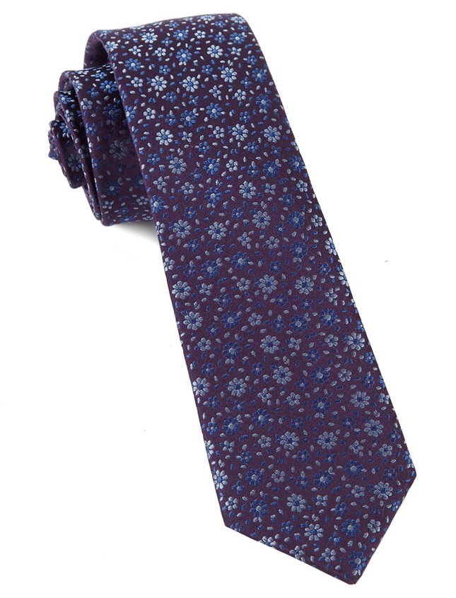 Milligan Flowers Light Purple Tie | Men's Silk Ties | Tie Bar