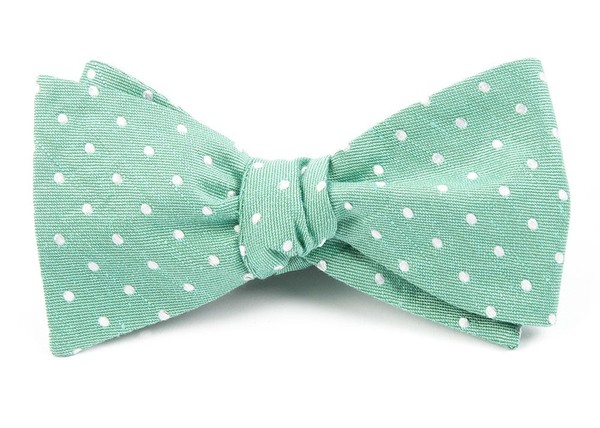 Dotted Dots Mint Bow Tie | Men's Linen Bow Ties | Tie Bar