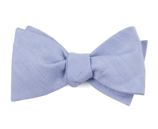 Linen Row Sky Blue Bow Tie | Men's Linen Bow Ties | Tie Bar