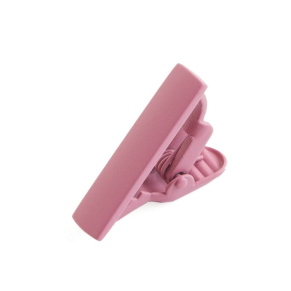 Matte Color Bright Pink Tie Bar | Tie Clips And Metal Tie Bars | Tie Bar