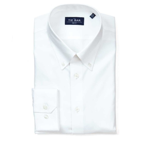 Pinpoint Solid - Button-down Collar White Non-iron Dress Shirt | Men's ...