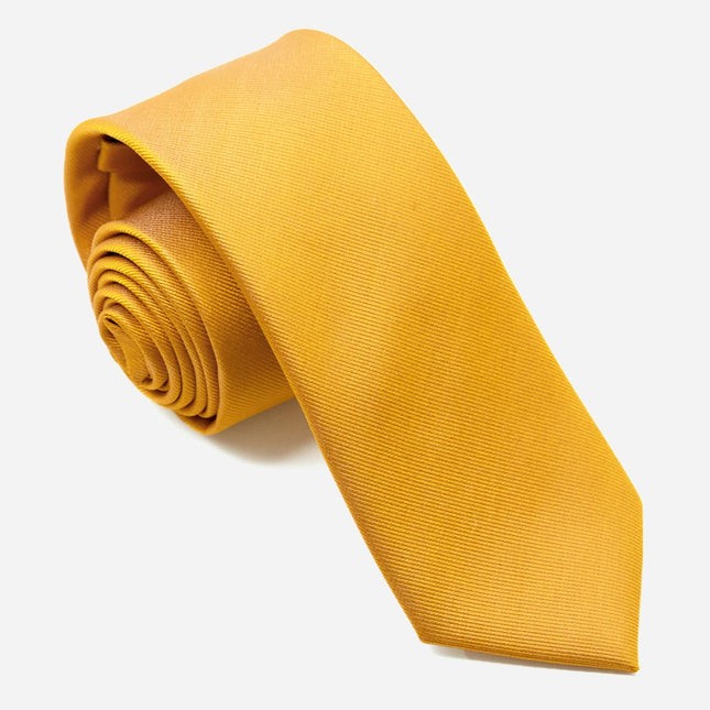 Grosgrain Solid Marigold Tie | Men's Silk Ties | Tie Bar