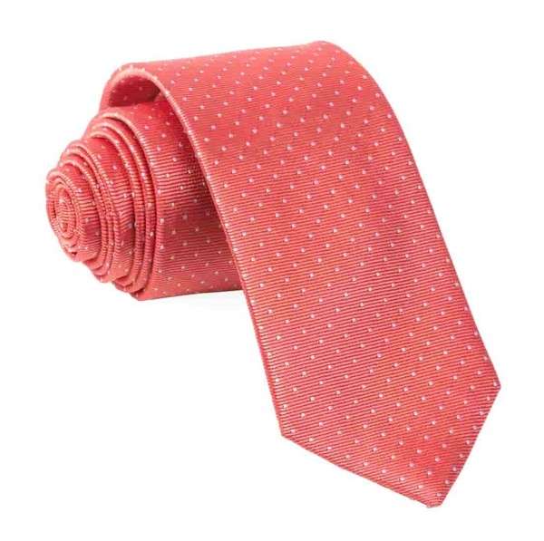 Mini Dots Coral Tie | Men's Silk Ties | Tie Bar